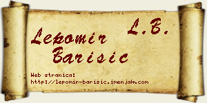 Lepomir Barišić vizit kartica